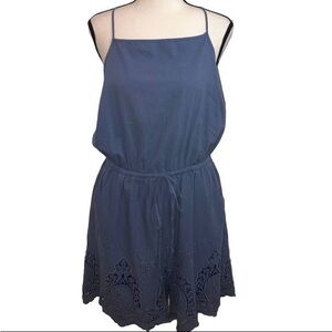 Preloved New York and Company Blue Womens Romper
